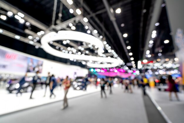 Photo abstract blurred defocused tradeshow event exhibition.