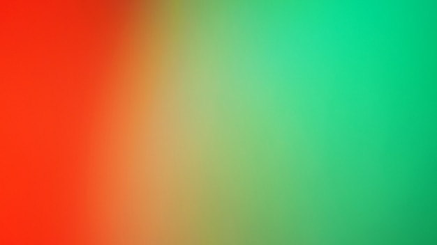 Abstract blurred gradient background. Multi color orange red and mint green color background. Banner template.