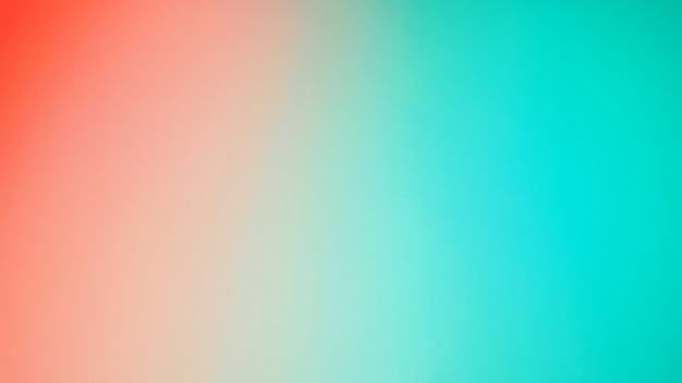 Abstract blurred gradient background. Multi color red and mint green or Tiffany Blue color background. Banner template.