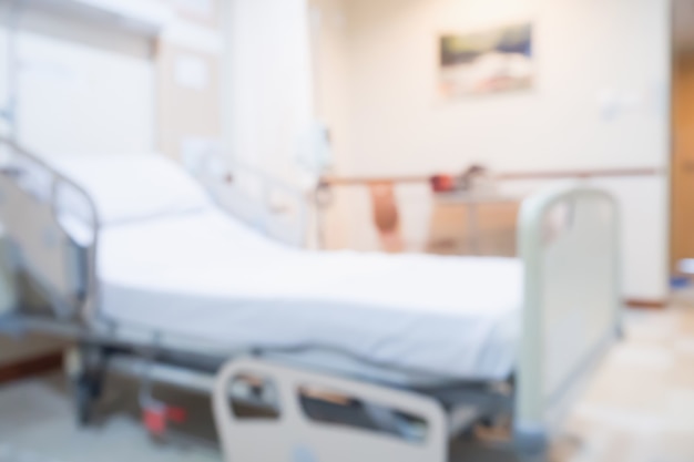 Abstract blurred hospital room interior for background