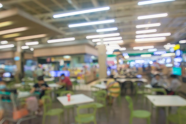 Photo abstract blurred people in food center and coffee shop