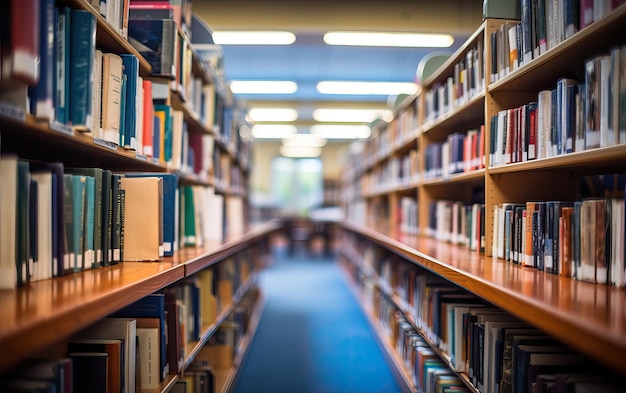 写真 アブストラクト 図書館の内部空間 図書棚の部屋の内部空間