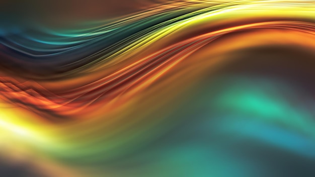 Abstract Blurred Rainbow Lines