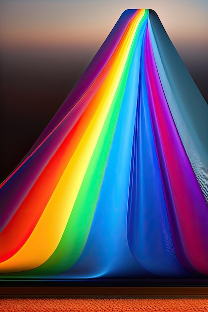 抽象的なぼやけた虹の線