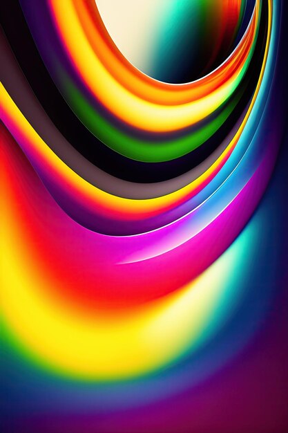 Abstract blurred rainbow lines