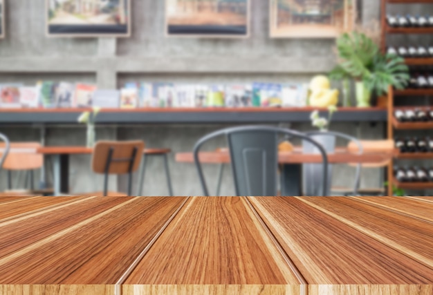 Abstract blurred restaurant interior for background