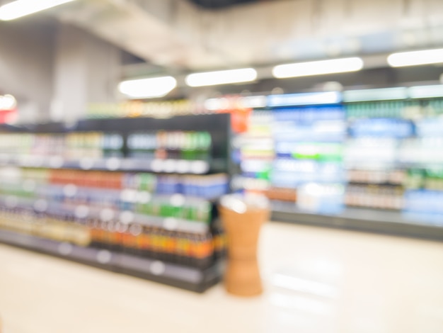 Abstract blurred supermarket, urban lifestyle concept. Shallow DOF