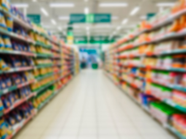 Abstract blurred supermarket