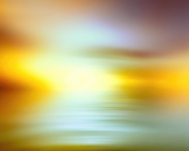 Abstract blurred yellow and orange sea sunrise background