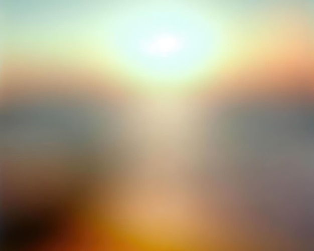 Abstract blurred yellow and orange sea sunrise background