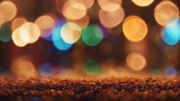 Abstract blurry low depth of field bokeh light shapes