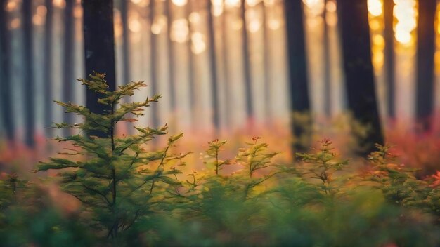 写真 抽象的なボケ味とぼやけたカラフルな自然の背景