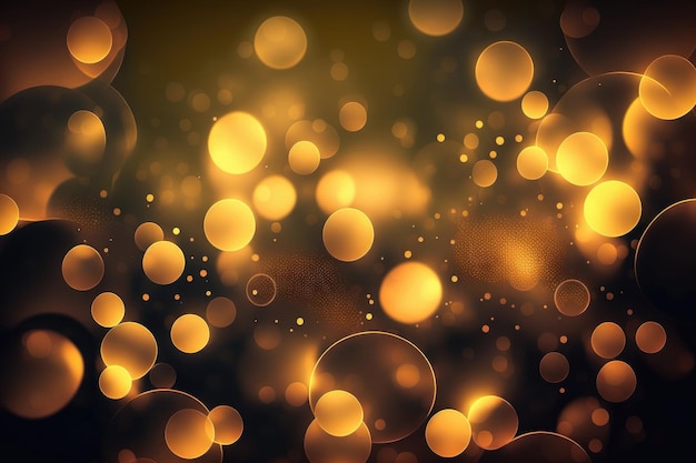 Abstract bokeh background in gold