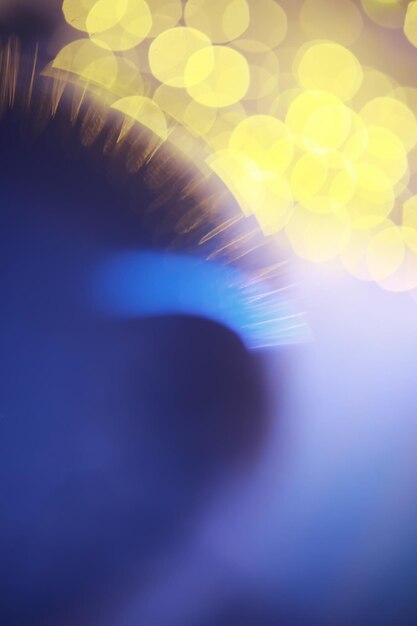 Abstract bokeh background Golden bokeh circles on dark blue background Layer overlay