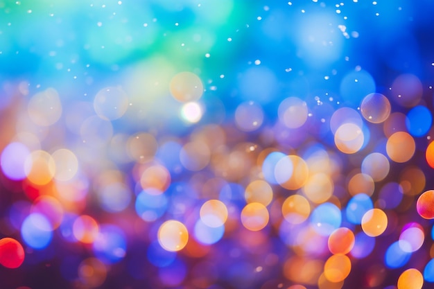 Abstract bokeh background with colorful lights