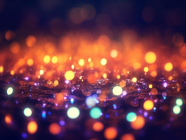 Abstract bokeh background with light