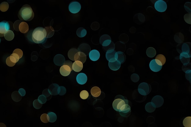 Photo abstract bokeh on black background