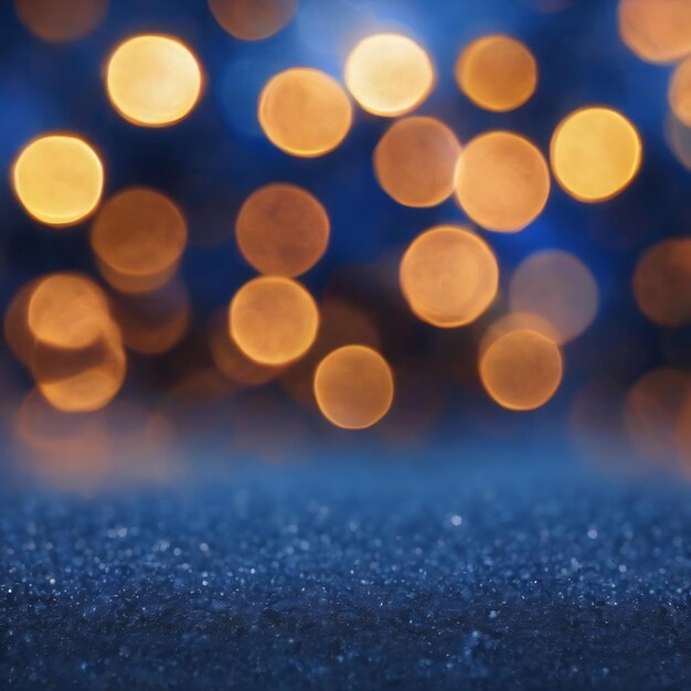 Abstract bokeh on blue background