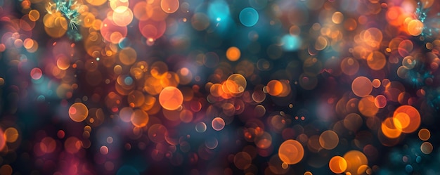 Abstract bokeh light background in warm tones