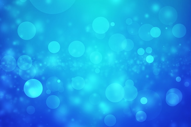 Abstract bokeh light on blue background for holidays event and celebration concept