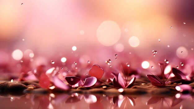 Abstract bokeh light pink background
