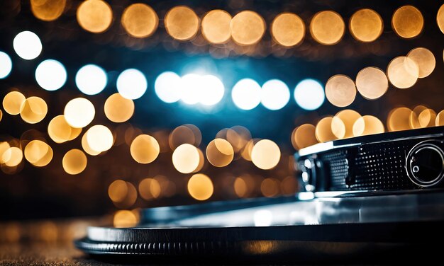 Abstract bokeh night garden in city background