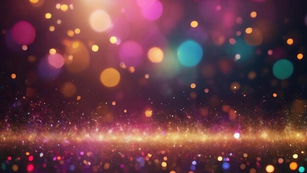 Photo abstract bokeh particle lights background