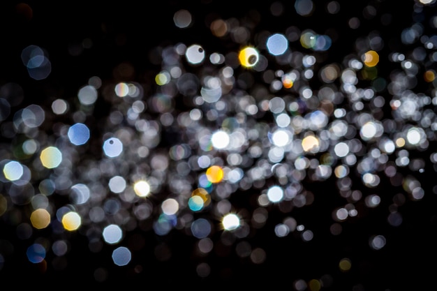 Abstract bokeh  texture on black background