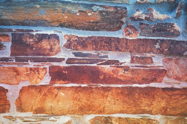 Abstract brick wall background Yelloworange gradient color