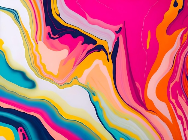 Абстрактная яркая акриловая краска фон Масляная краска художественная текстура Цвет яркий узор творческой живописи тушью