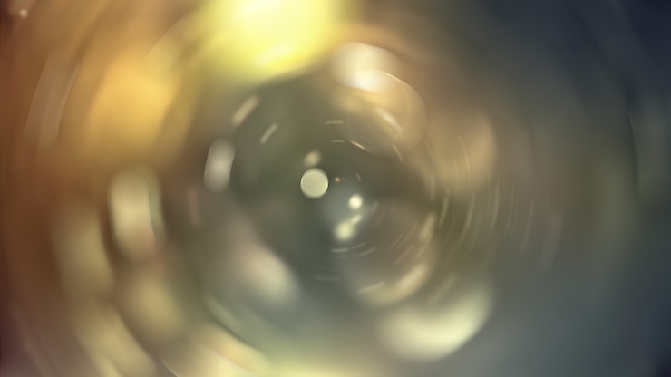 Photo abstract bright background with shining golden bokeh effect