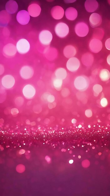 Photo abstract bright background with shiny pink bokeh effect