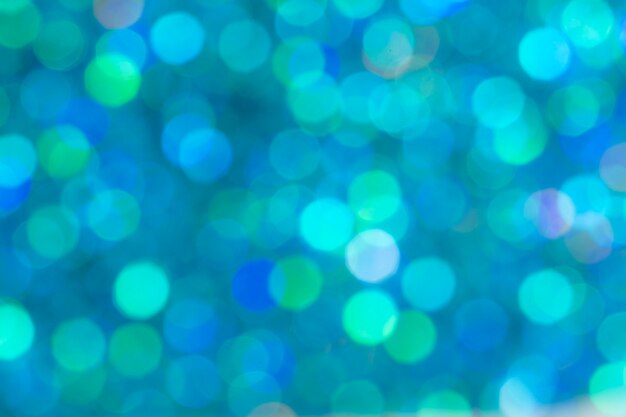 Abstract bright blue bokeh background