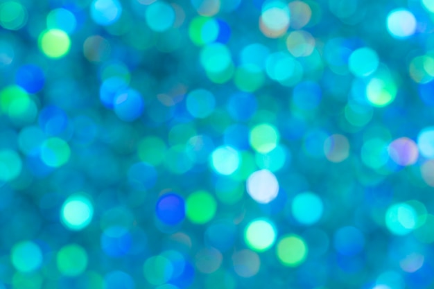 Abstract bright blue bokeh background