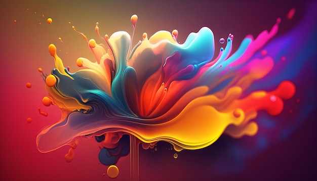 Abstract bright color background Generative AI