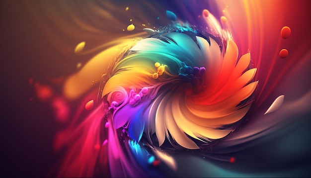 Abstract bright color background Generative AI