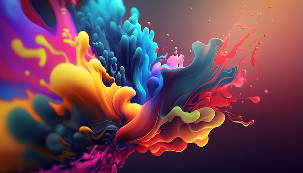 Abstract bright color background generative ai