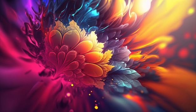 Abstract bright color background Generative AI