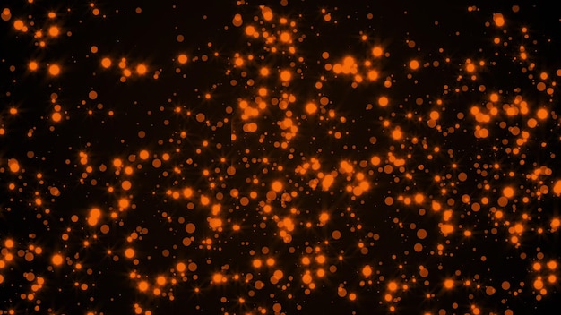 Abstract bright glitter particles in space computer generated abstract background 3D rendering