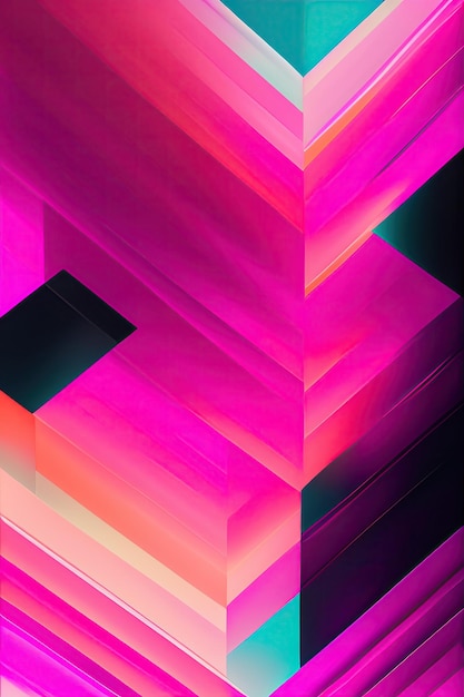 Abstract Bright Pink Design