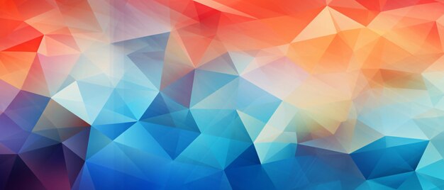 Abstract bright polygonal triangles with a variety