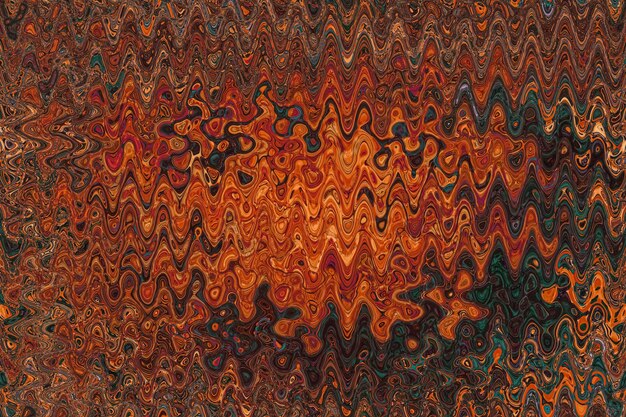 Photo abstract brown background psychedelic pattern with beautiful smooth lines