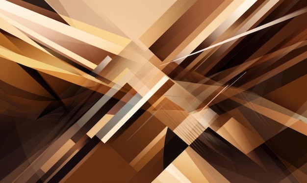写真 抽象的な茶色の背景または角度ポリゴン三角形凹面ジオメトリを持つ壁紙
