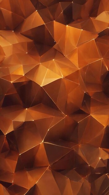 Abstract brown orange polygonal space background generative ai