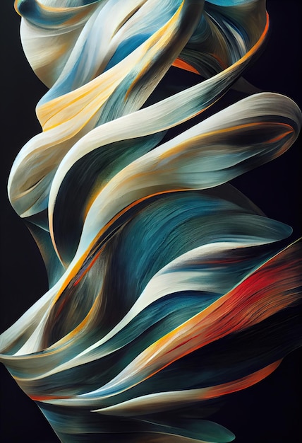 Abstract brush art generated by artificial intelligence