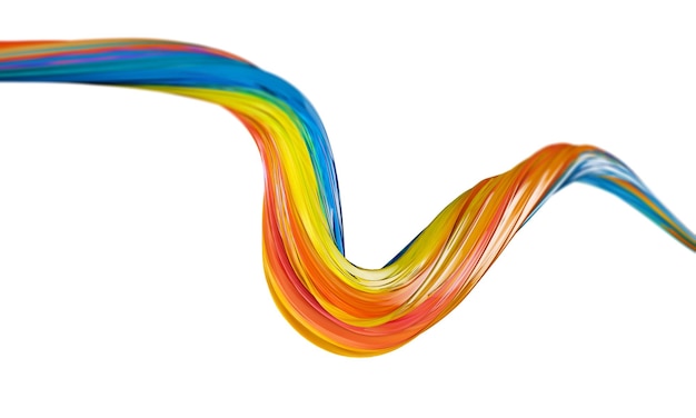 abstract brush stroke flowing line creative background 3d rendering