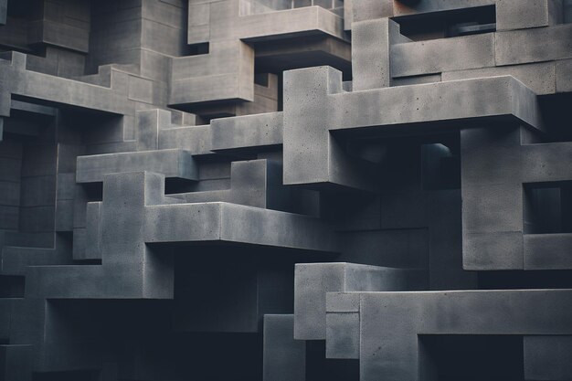 Abstract brutalist artwork with a focus on Generative ai