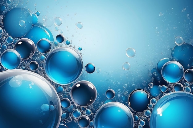 Фото Абстрактный фоновый пузырь синего цвета