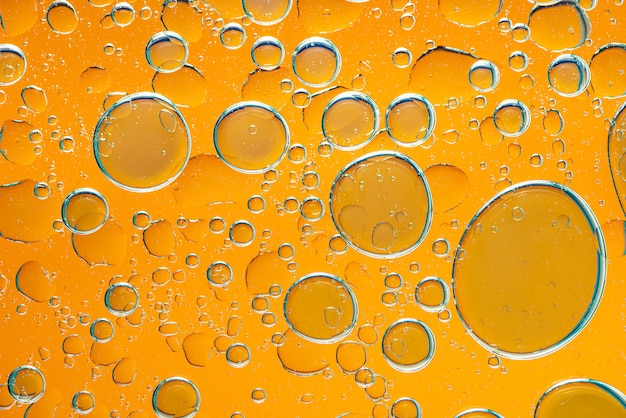 abstract bubble water drop on yellow background