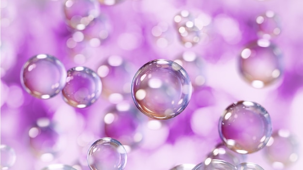 Abstract Bubbles Background. 3D render